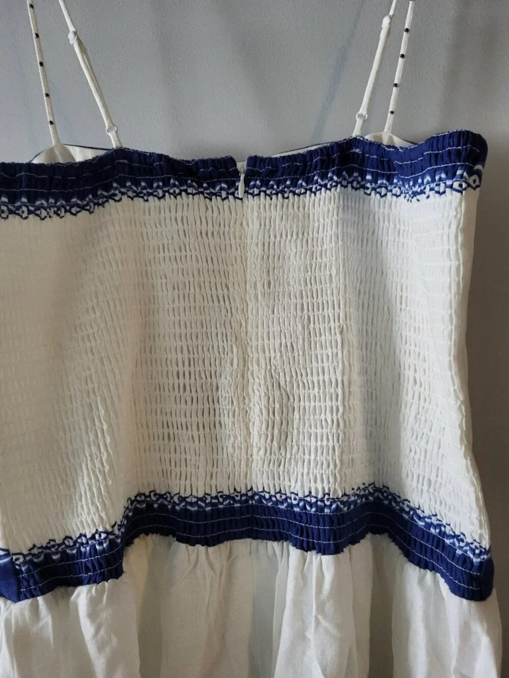 Farm Rio Off-White and Blue Floral Shell Garden Midi Dress Soze XL - Picture 11 of 12